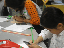 Kids Count STEM Club Students doing math